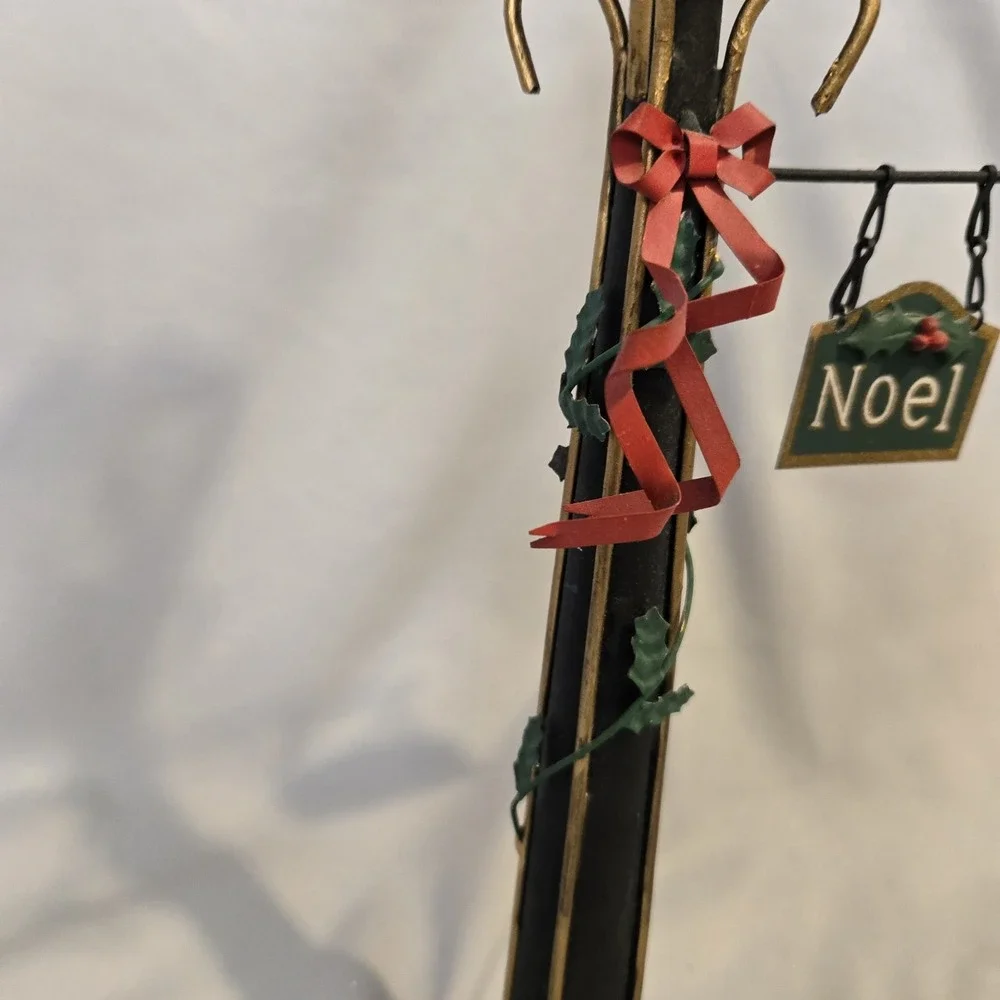 Vintage Midwest Importers Metal Christmas Lamp Post Noel Sign Holiday Decor 15